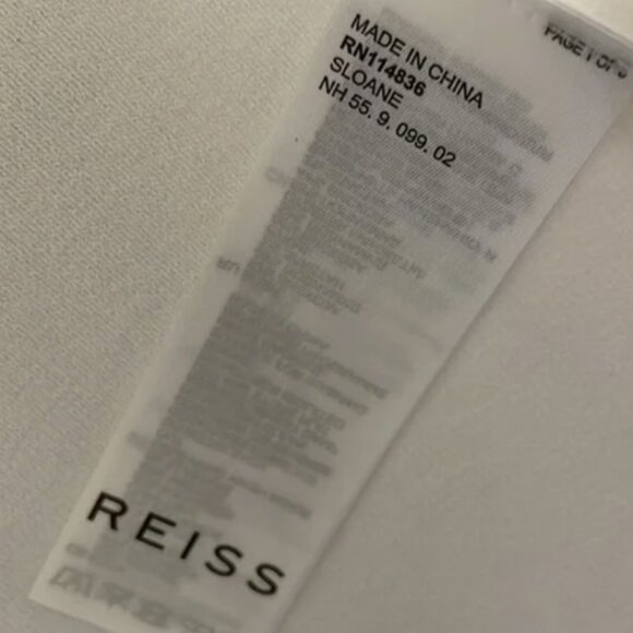 NEW REISS Sloane tie neck sheer sleeve knit top - Picture 8 of 9